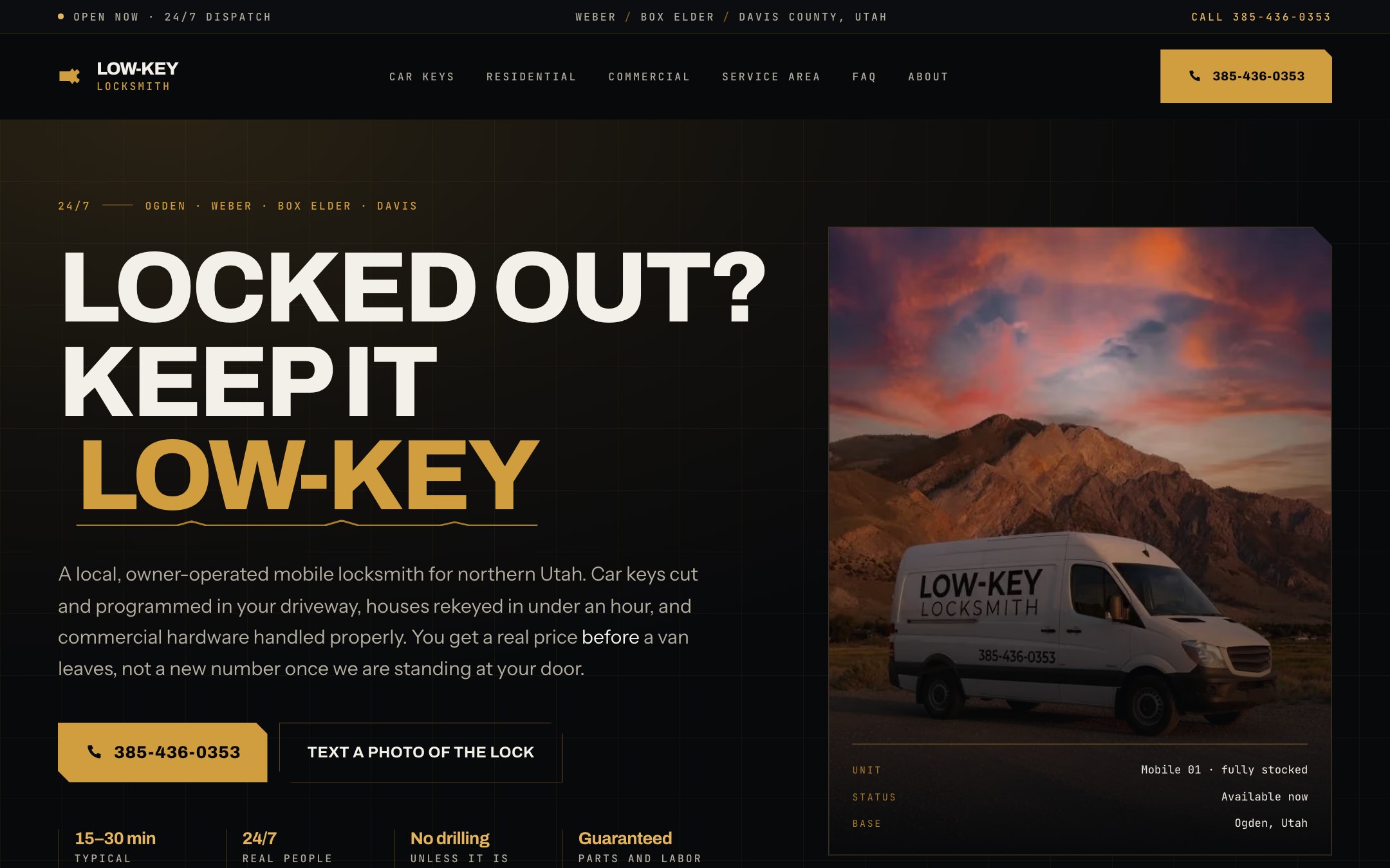 Low-Key Locksmith — 60 static pages from four data files