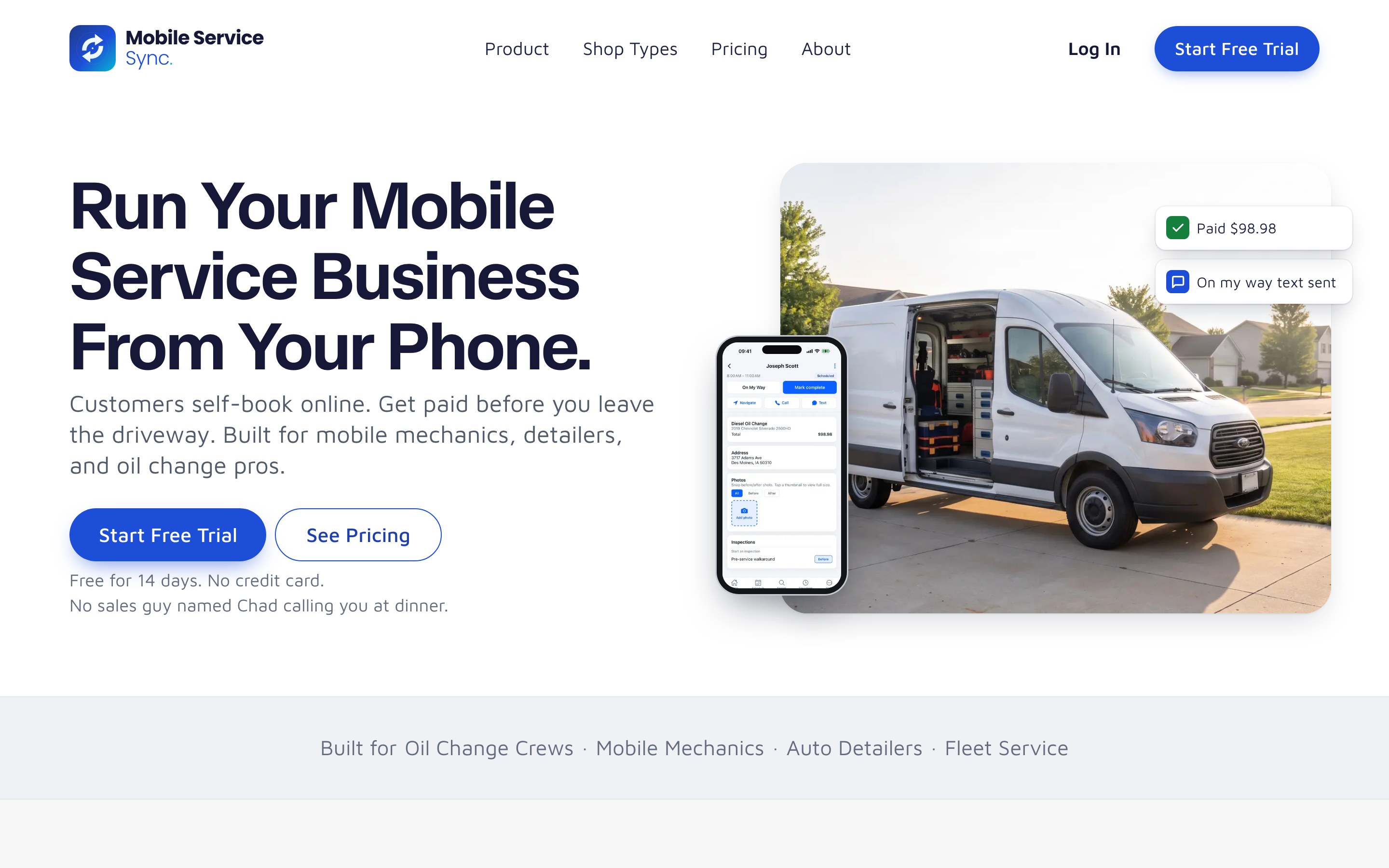 Mobile Service Sync: The CRM for crews whose shop is a truck