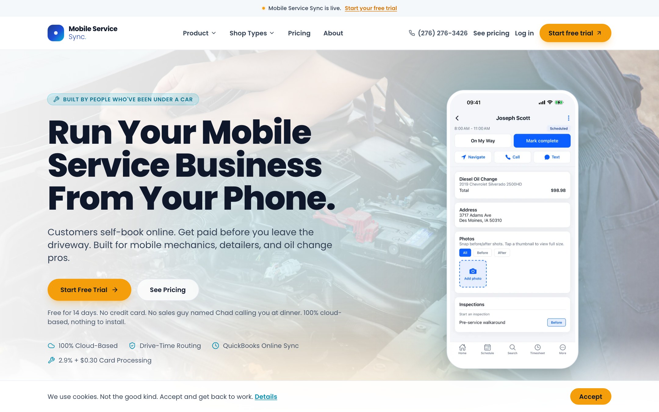 Mobile Service Sync — Multi-tenant CRM for mobile service operators